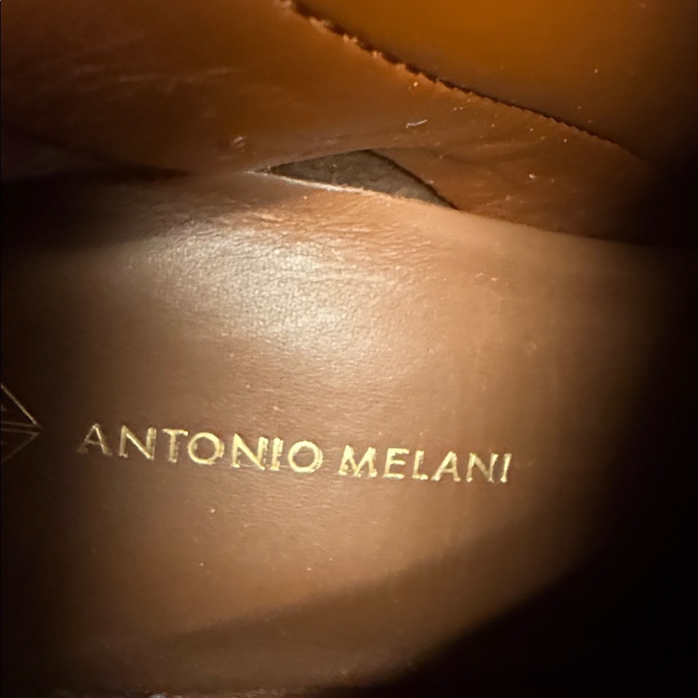 ANTONIO MELANI-Tan Leather Ankle Booties - Picture 5 of 7